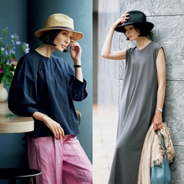 【エレガントな中折れハットコーデ2選】＋帽子で夏コーデのマンネリから脱出