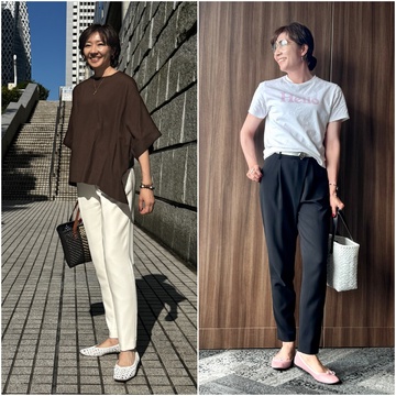 お誕生日のお祝いはお気に入りのパンツスタイルで♪ ～タックパンツ編～