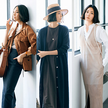 【「直線」でつくる大人の着やせコーデ3選】トレンド服で着やせをかなえて