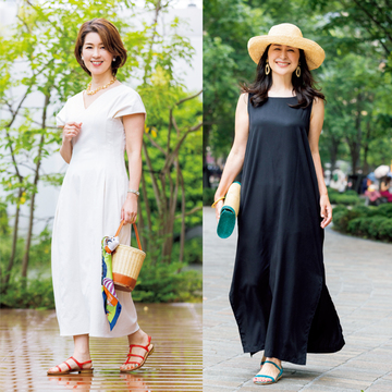 どこか優しげなブラック&ホワイトコーデが人気急上昇！【エクラ 華組の“涼”感SNAP】