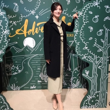 ロングワンピースコーデ in 冬の二子玉川