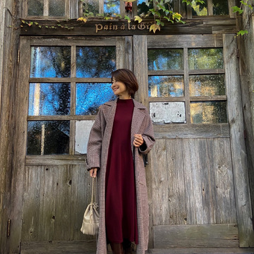 オーセンティックなグレンチェックのコート