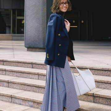 体型カバーも◎なギンガムチェックのマキシスカート【今買って正解！なロングスカート】