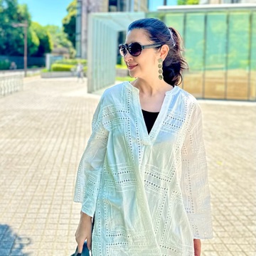 涼しくて体型カバーもしてくれるZARAチュニックブラウスでカジュアルランチへ♪