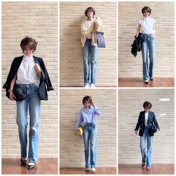 春のお気に入りデニム⭐︎4styles