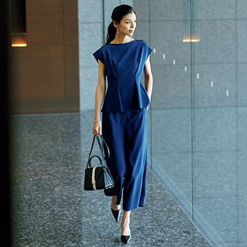 技ありトップス×ゆるパンツで美シルエットを確約！ パンツセットアップ３