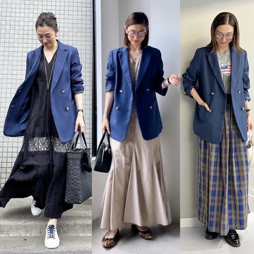 万能紺ブレ★8コーデ