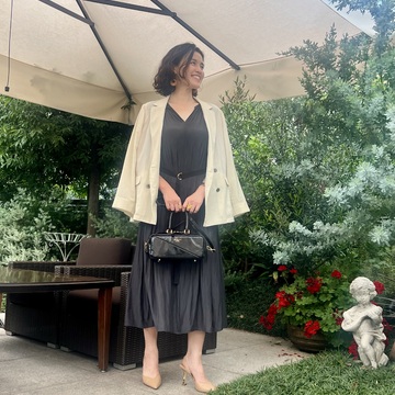 涼しく華やぐシアージャケットで青山ランチ♪