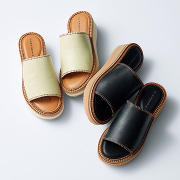 éclat premium認定 大人のエッセンシャルアイテム「CLERGERIE」のプラットフォームサンダル