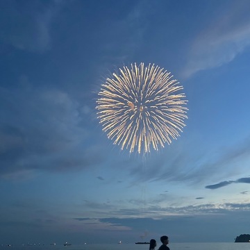浴衣を着て花火大会へ