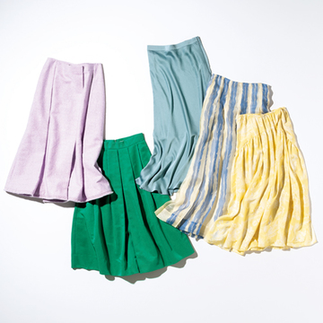 甘いだけに終わらない！　最旬「きれい色スカート」5選【瞬間着映え服でおしゃれに】
