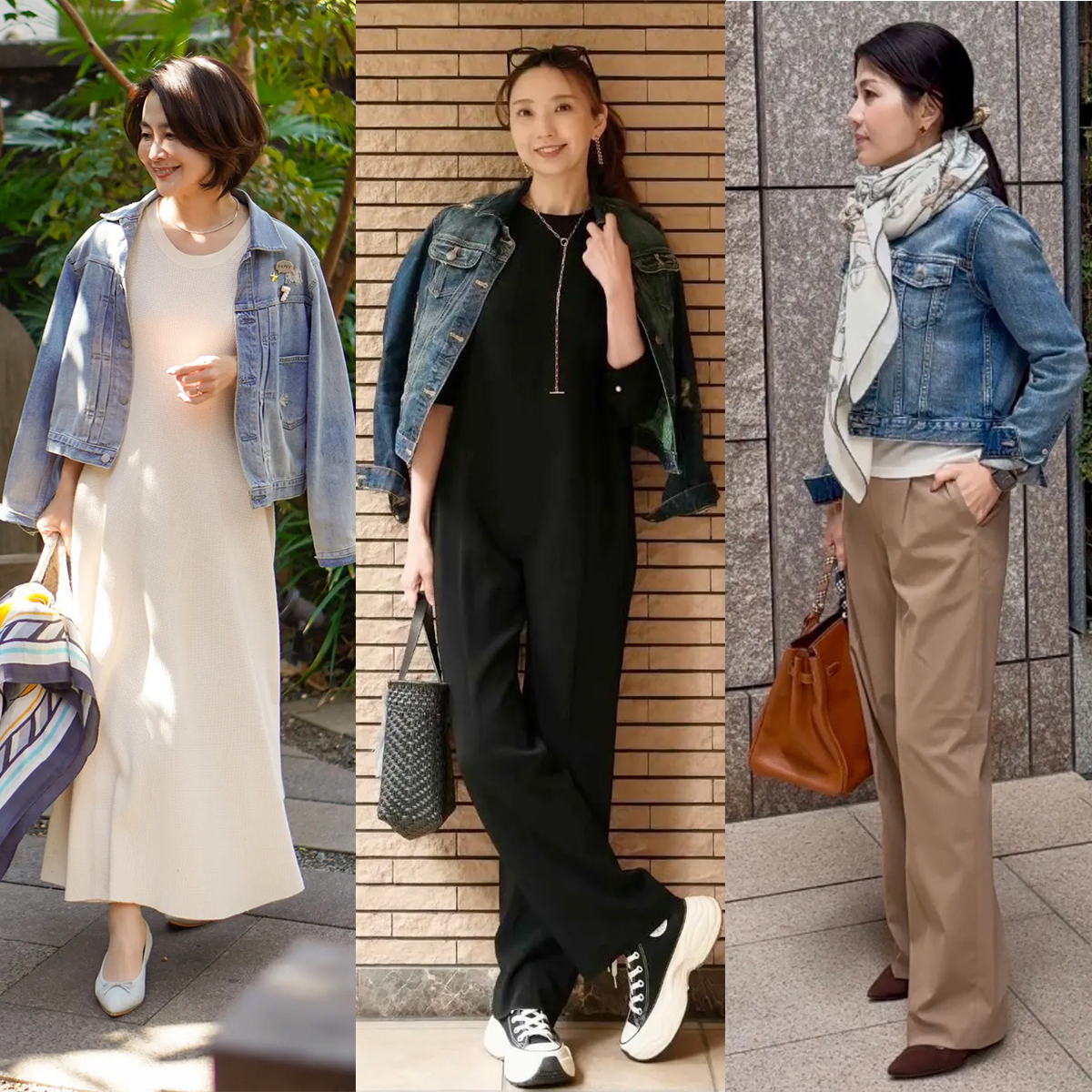 【40代・50代のデニムジャケットコーデ5選】小物もうまく活用して"こなれ感”アップ！寒暖差に役立つ優秀アイテム