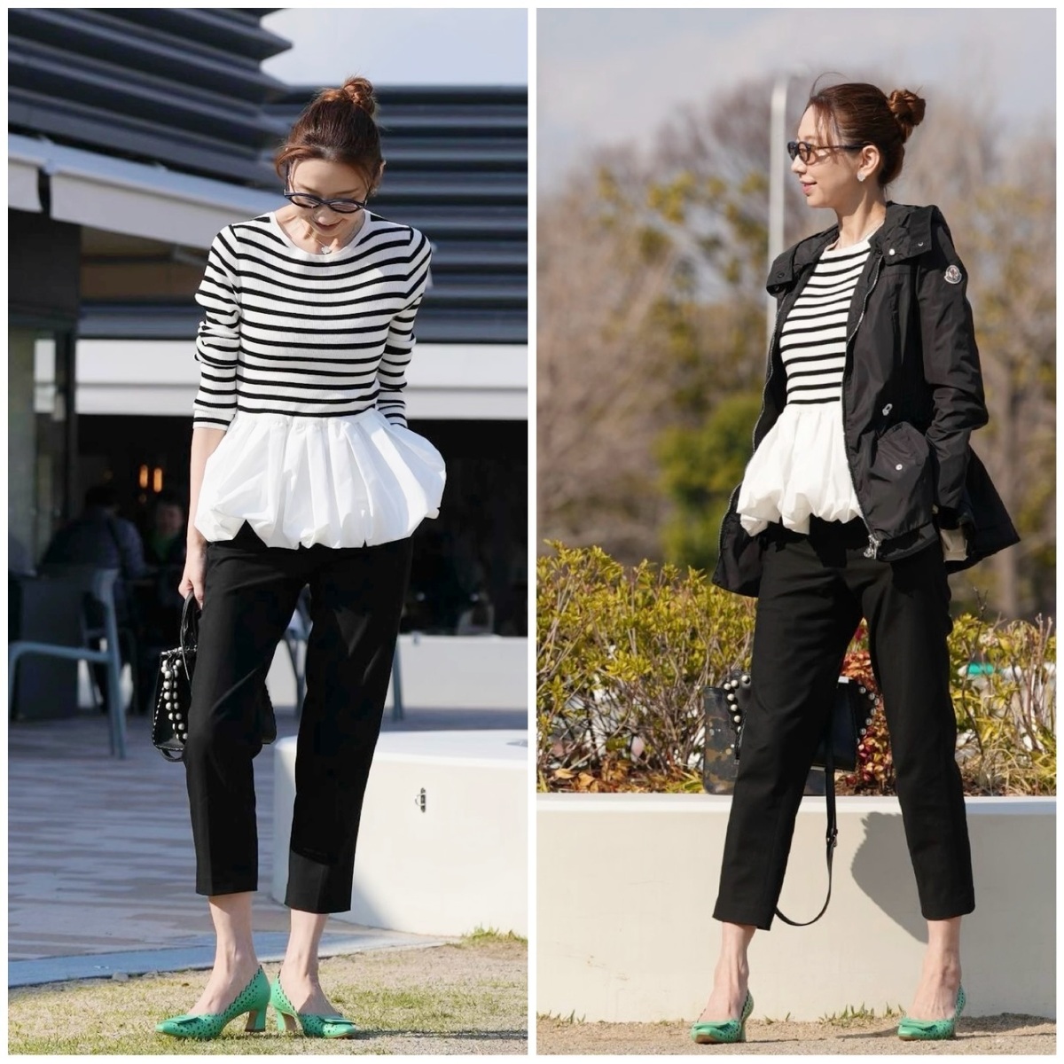 春風に誘われて🌸甘めの軽やかコーデ①【UNIQLO✖️ MONCLER】