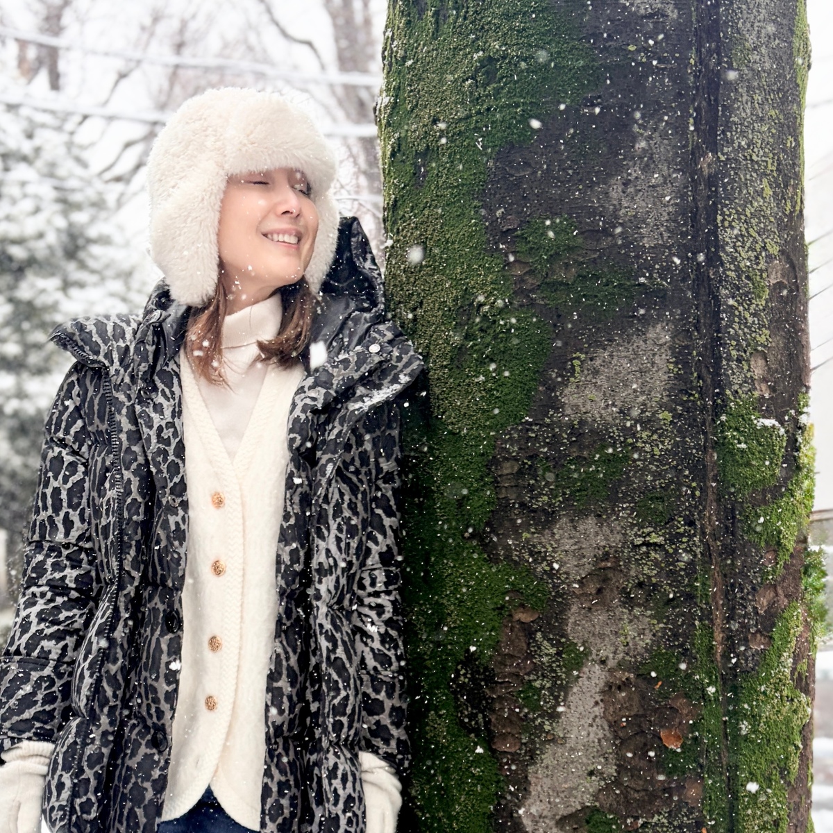 雪が降った日のお散歩コーデ in 東京（今日の開運コーデ）