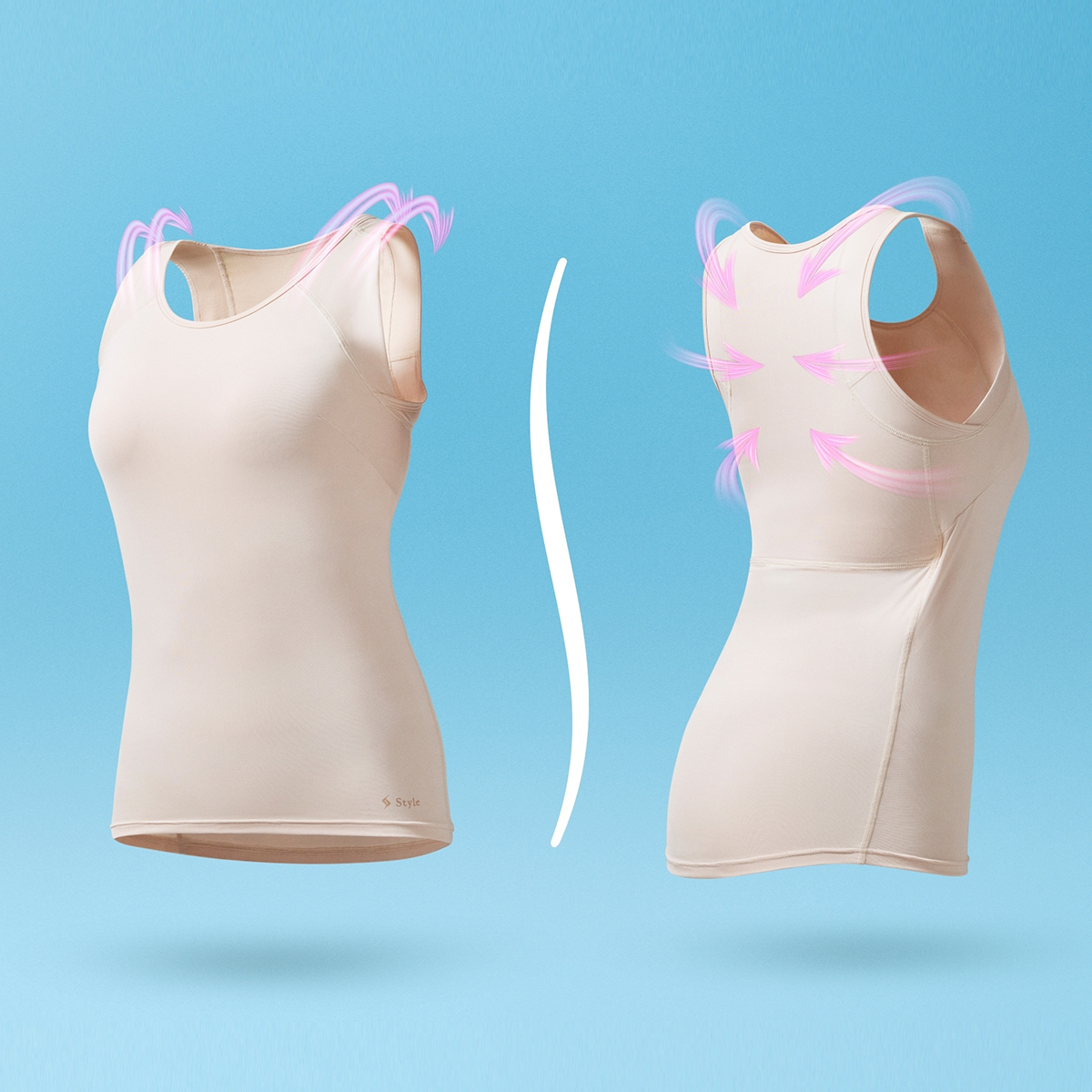 「Style（スタイル）」のカップ付きインナーで体の負担を軽減