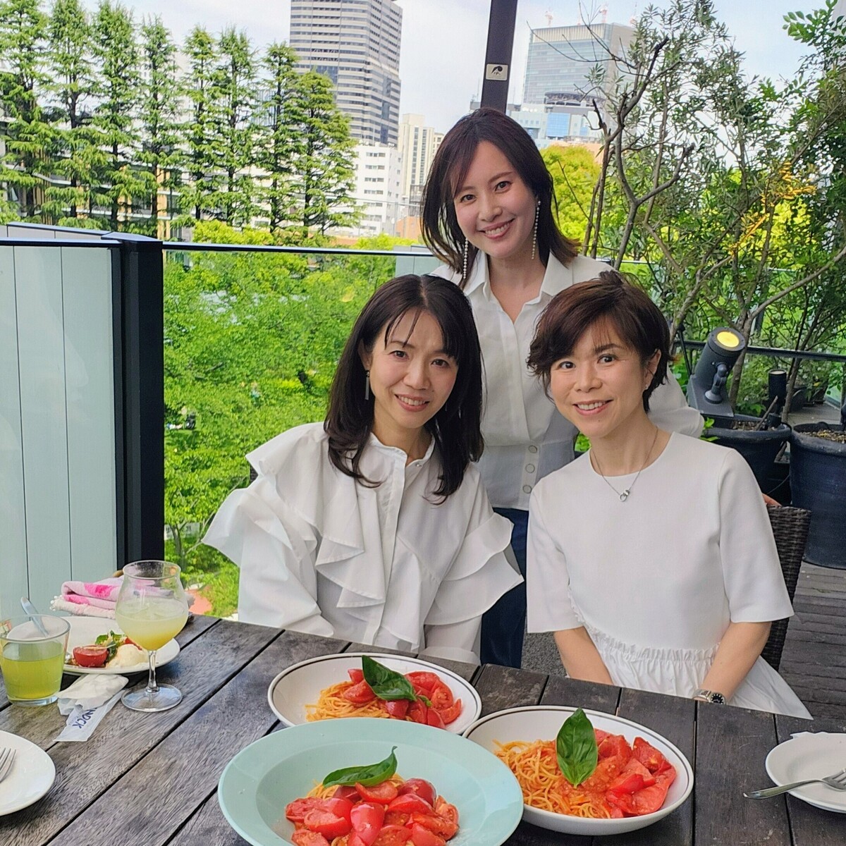 新緑テラス席でイタリアンランチ