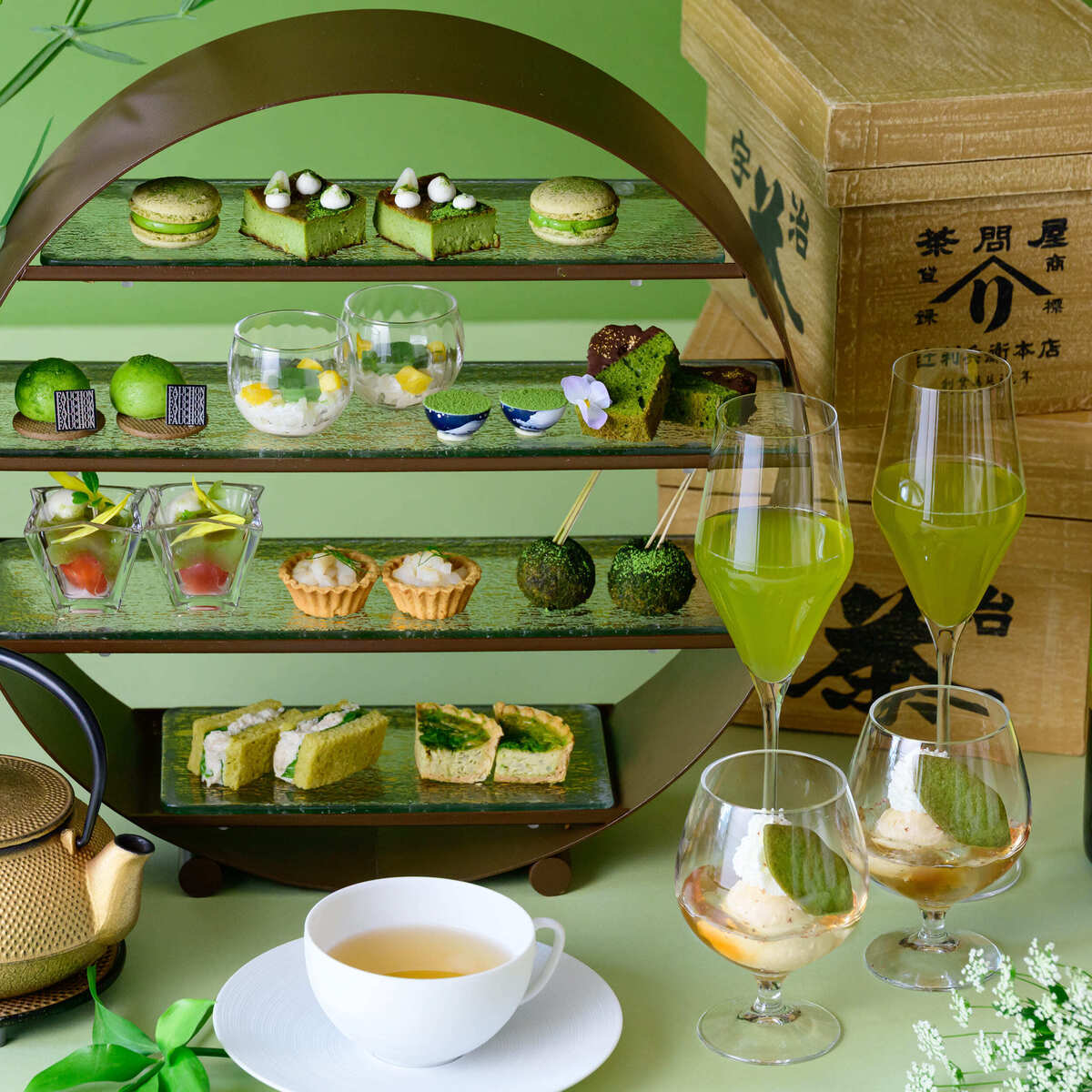 【京都＆大阪のアフタヌーンティー6選】辻利兵衛本店、たねやとコラボ！ 和スイーツを堪能