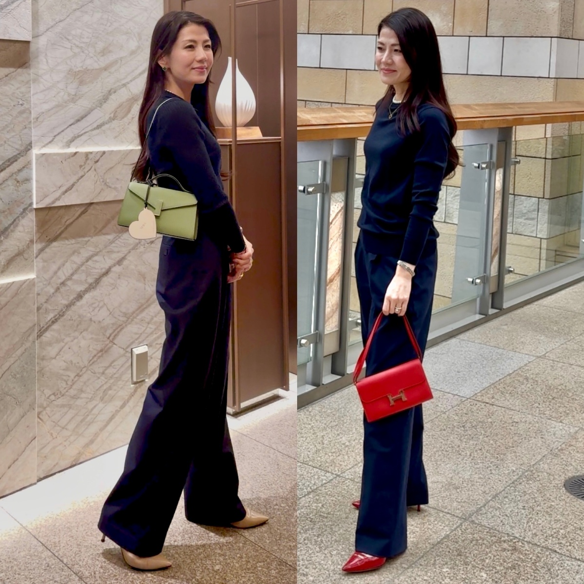 【上下UNIQLO】が「小物」だけで見違える！ネイビーワントーンでつくる、大人の格上げ着こなしを解説