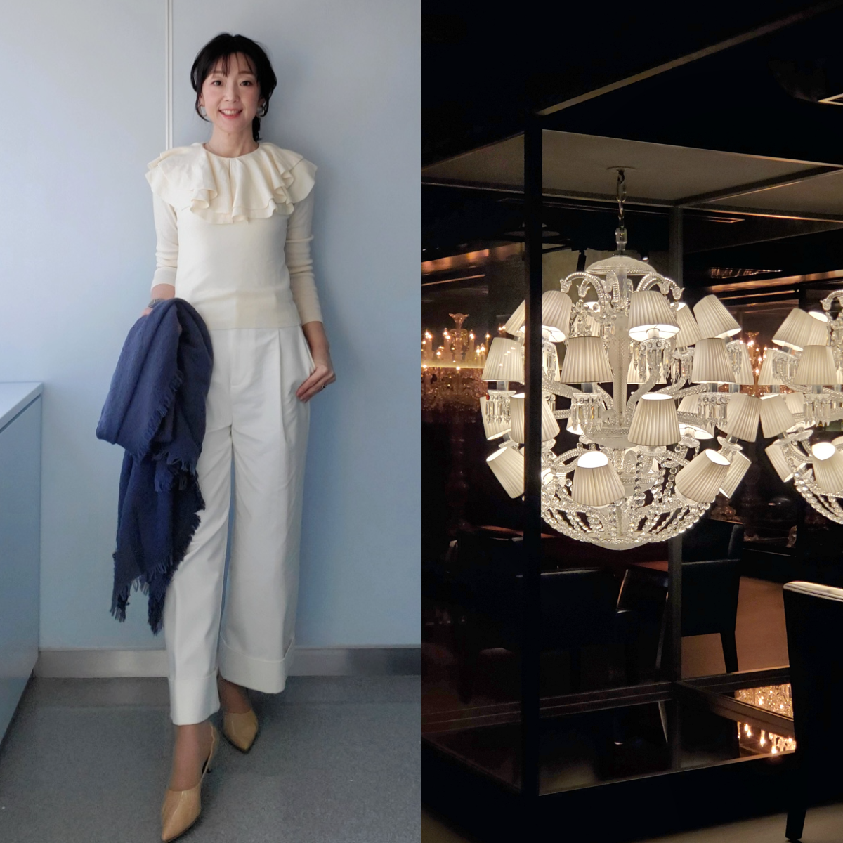 春のホワイトコーデで楽しむ“バカラの世界観を体験できる大人の隠れ家バー”