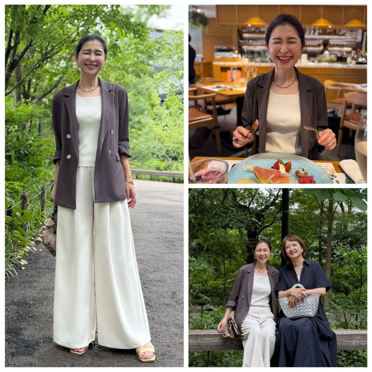 50代におすすめしたい表参道ランチ＆カフェ|GUパンツでつくるきれいめコーディネート