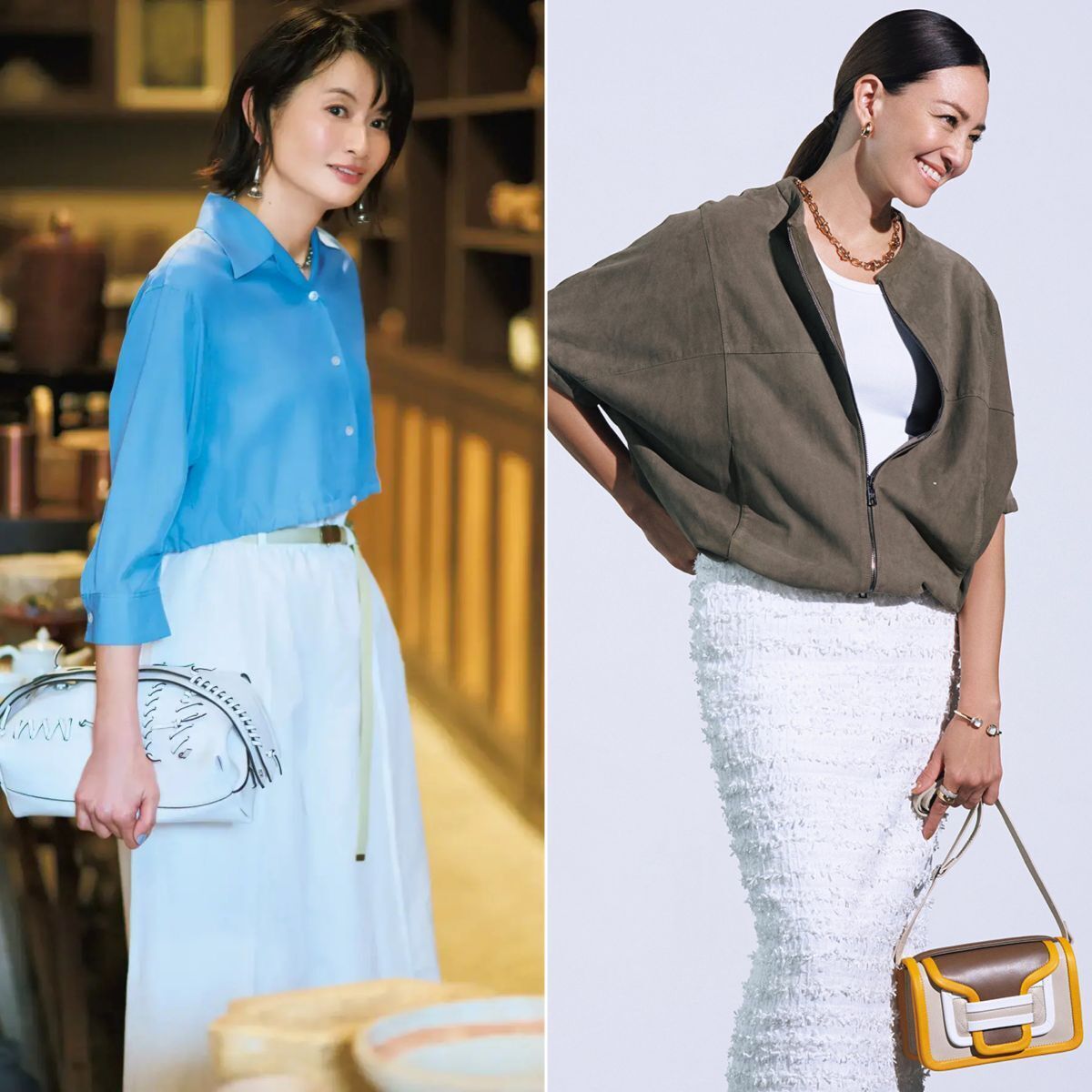 50代に似合うのは「白パンツ＆白スカート」春の好印象スタイル12選