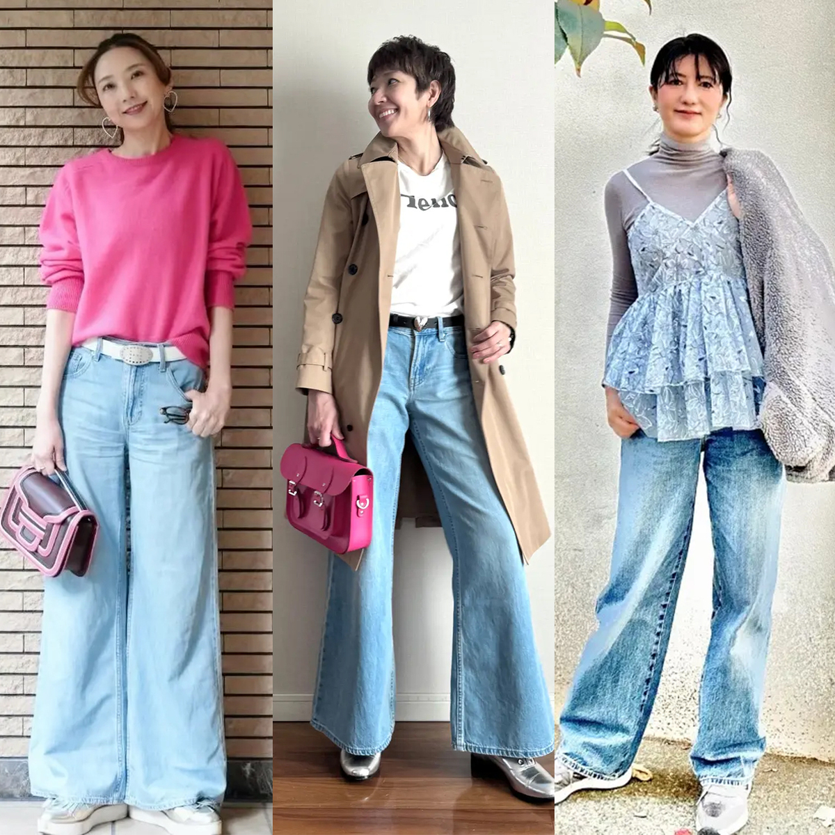 【40代・50代のユニクロデニムコーデ5選】軽やかな印象のライトカラーデニムが春のおしゃれにぴったり！