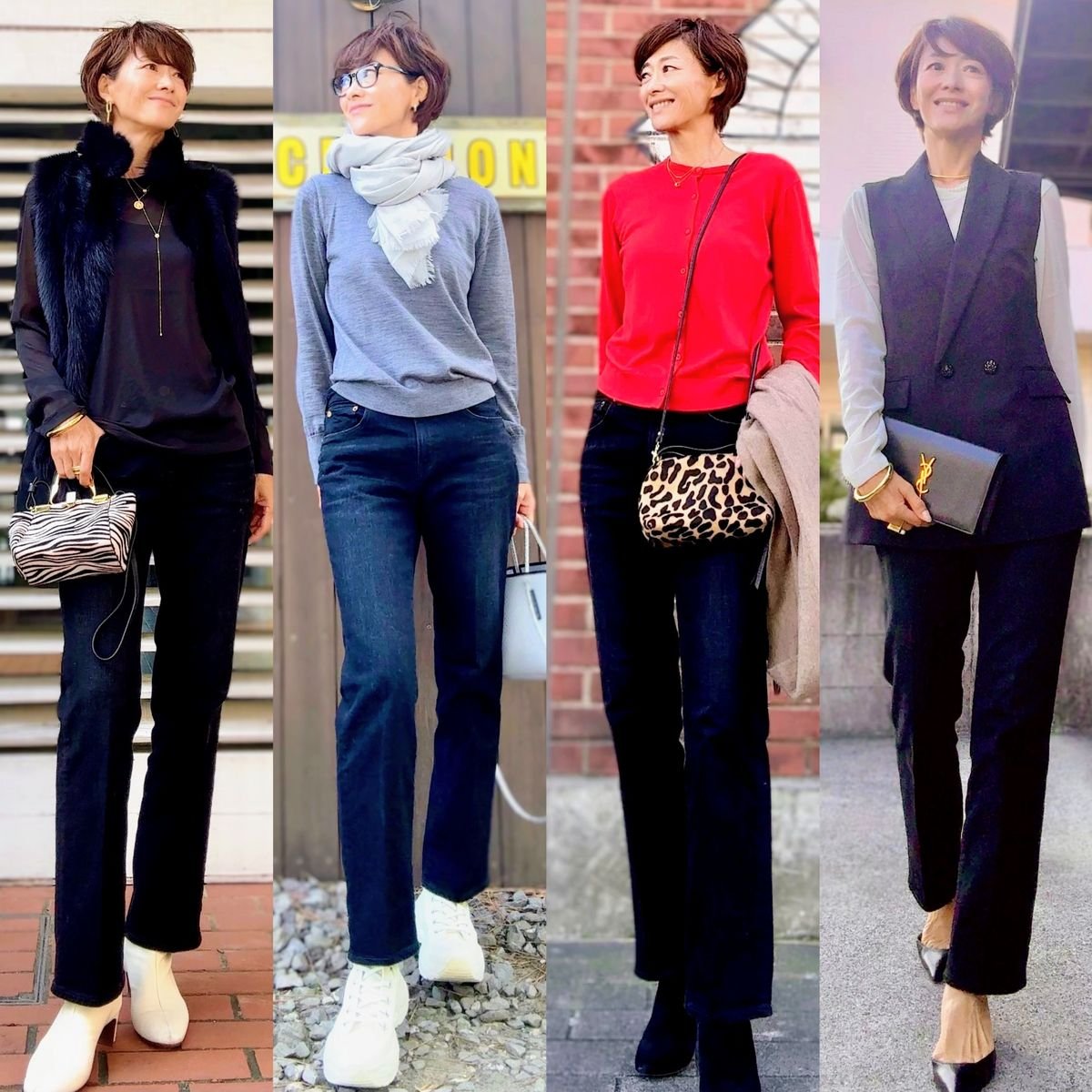 品よく着こなす大人デニム【RED CARD TOKYO×eclat】エクラ別注ブラックデニムのリアルスタイル４選