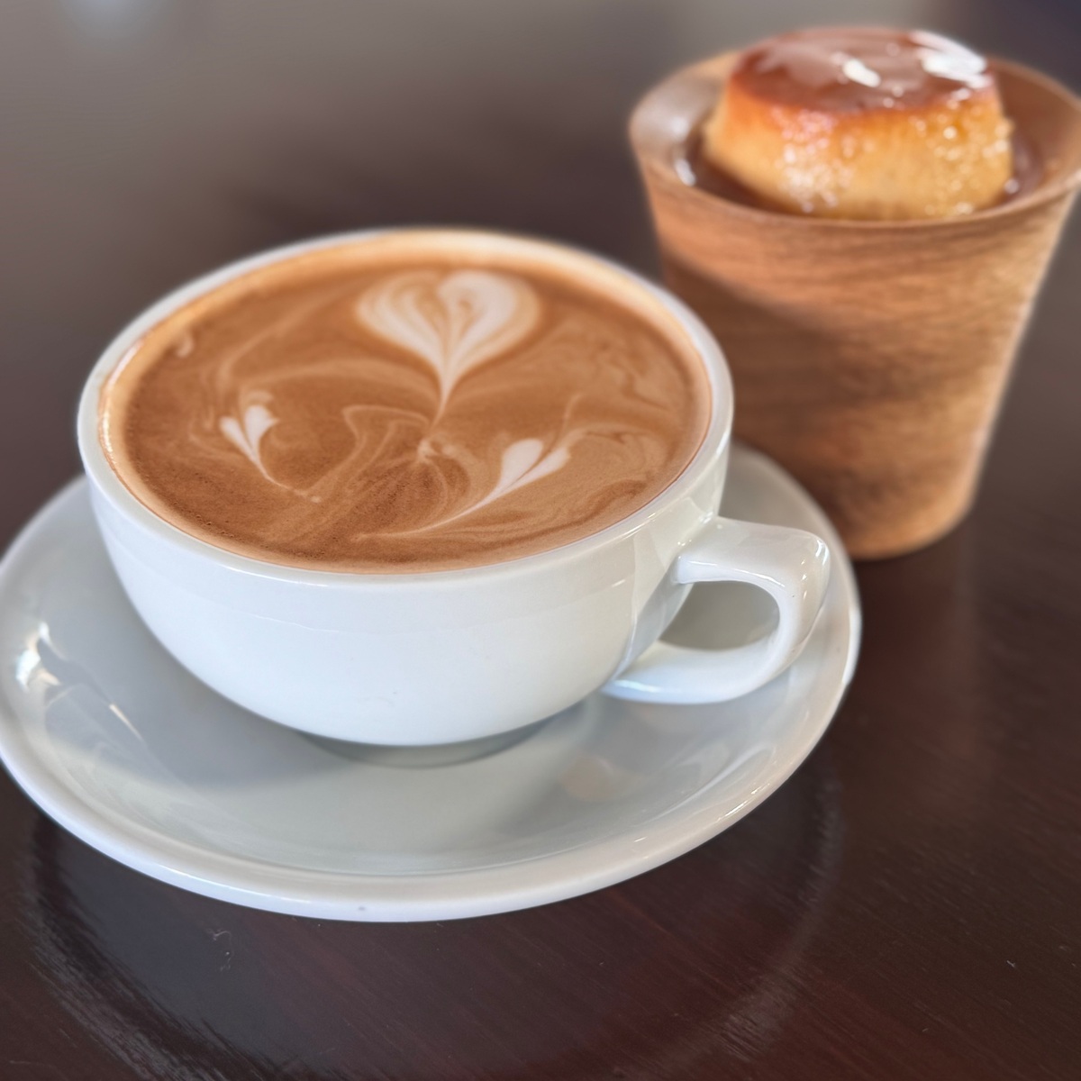 はじめてのブラジリアンプリン、午後カフェ時間