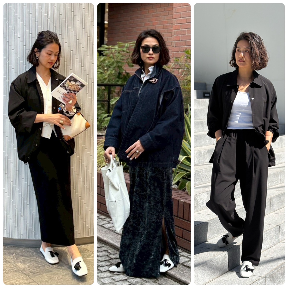 足元が主役なモードの春コーデ