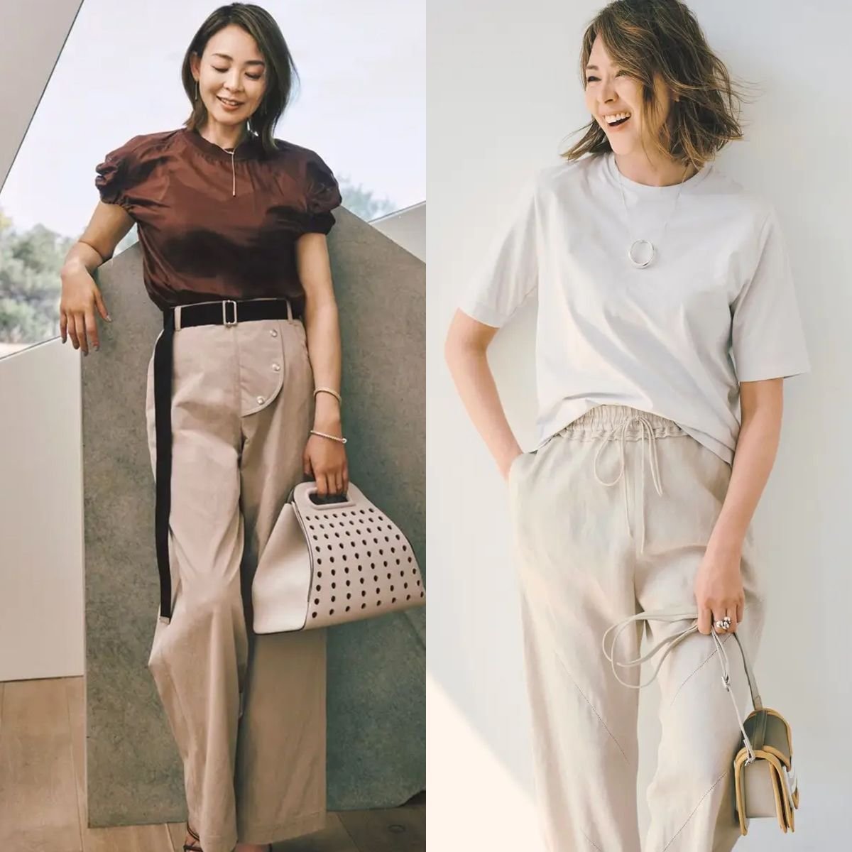 夏の終わりはベージュやブラウンが活躍！秋を意識したコーディネートに【50代の1週間コーデ】