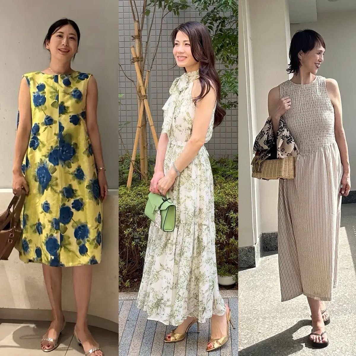 【40代・50代 柄ワンピースコーデ5選】街にも海にも映える華やかな一着で夏スタイルを楽しむ