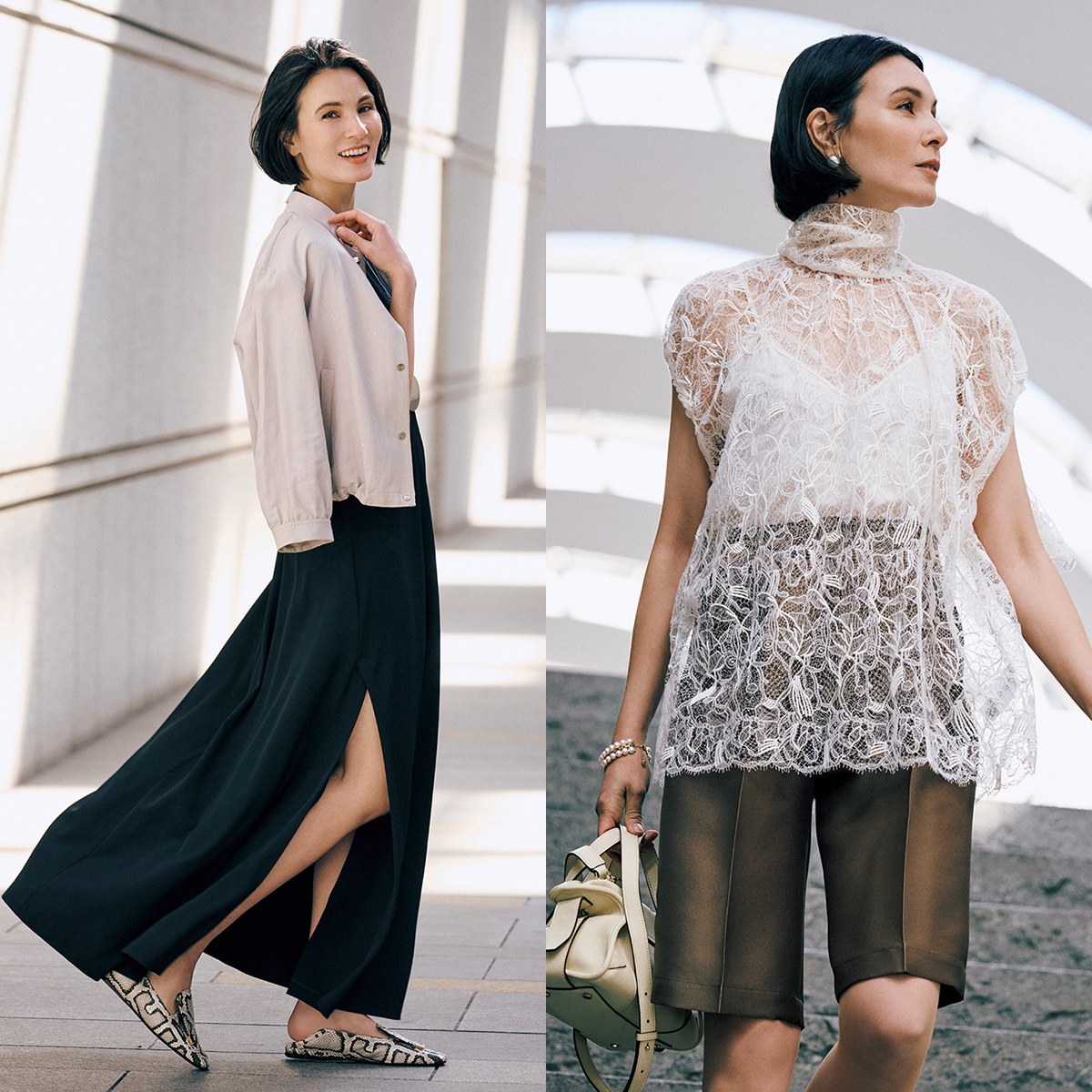 【素肌を感じる服11選】素材で、技ありデザインで、上品に肌見せ