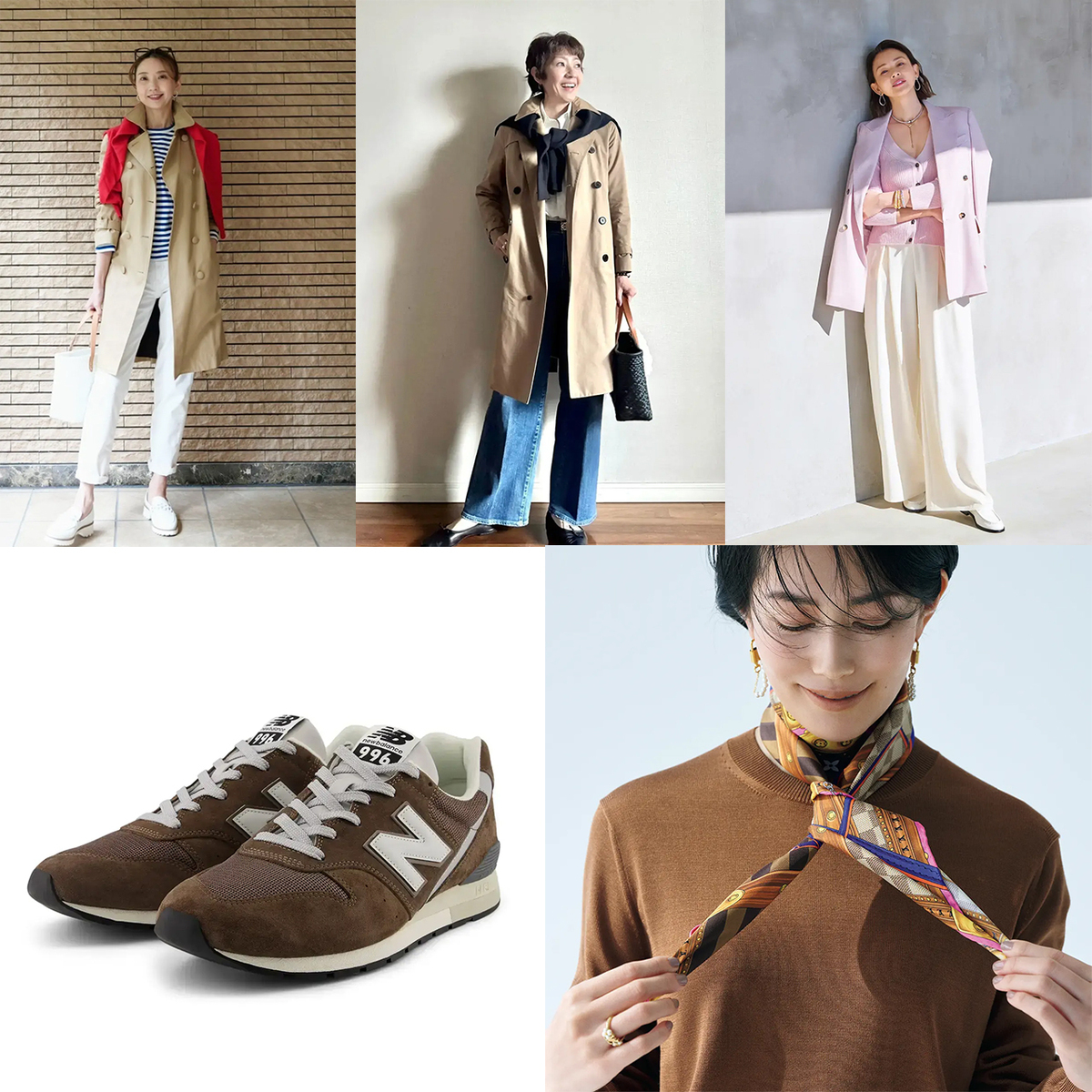 トレンチコートを素敵に着こなす！おしゃれな40代・50代の春アウター【ファッション人気記事週間ランキング】