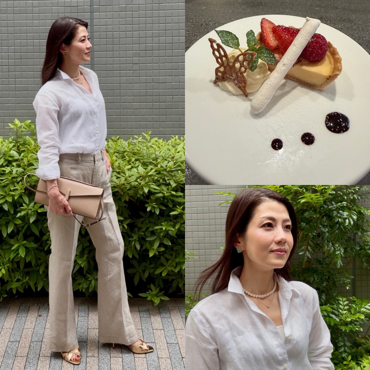 【UNIQLOリネン】大人の余裕で『ユニ隠し』。合わせる小物でここまで変わる！洗練スタイルで銀座おひとり様ランチ