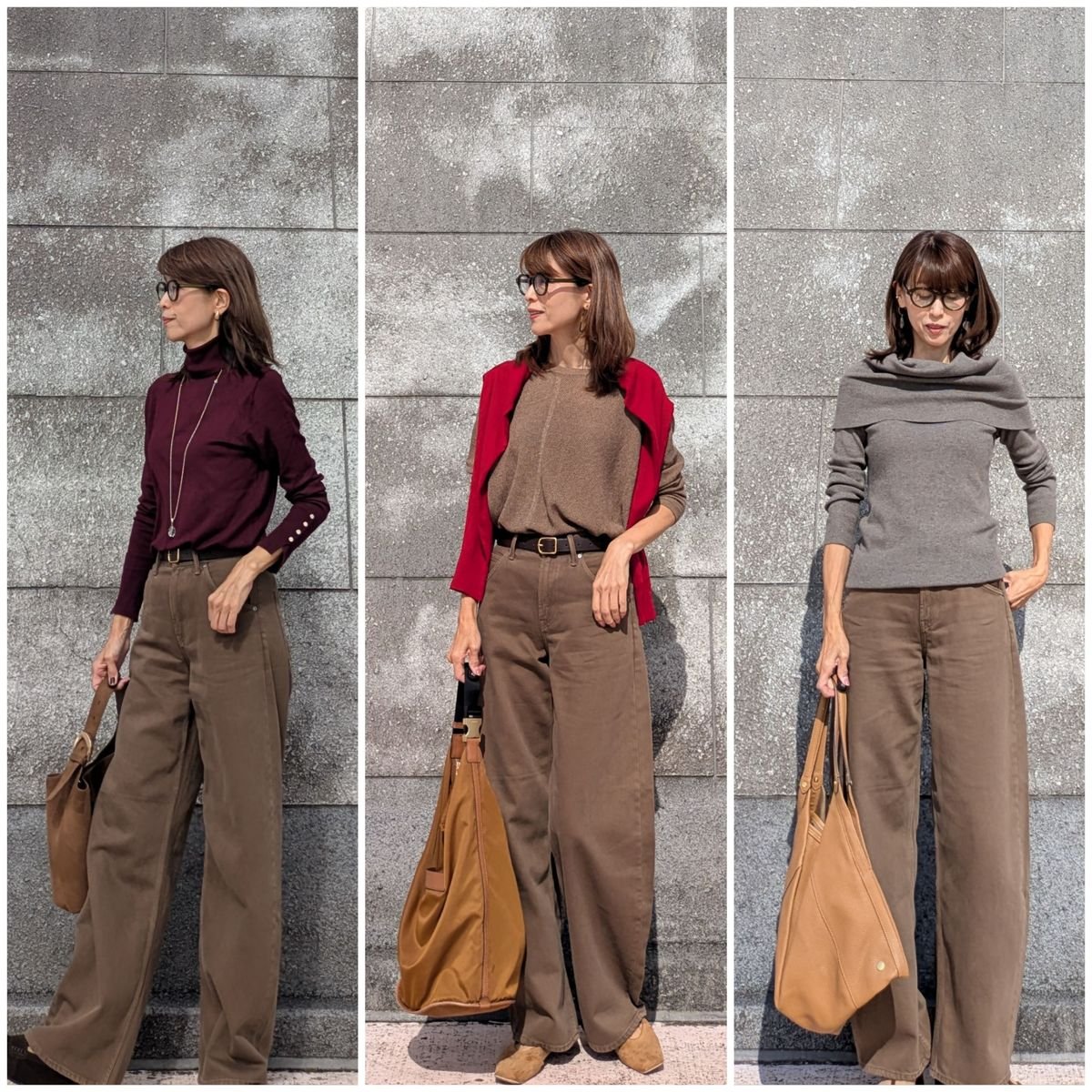 買って良かった!!新色ブラウンUNIQLO　バギーバレル　デニム♡