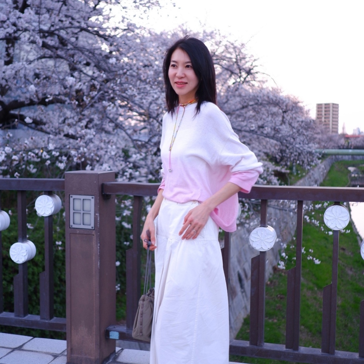 桜色で行く【お花見コーデ】