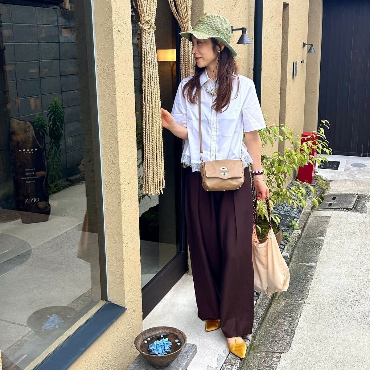 エクラの白シャツコーデをお手本に！盛りだくさんの京都の休日を過ごしました