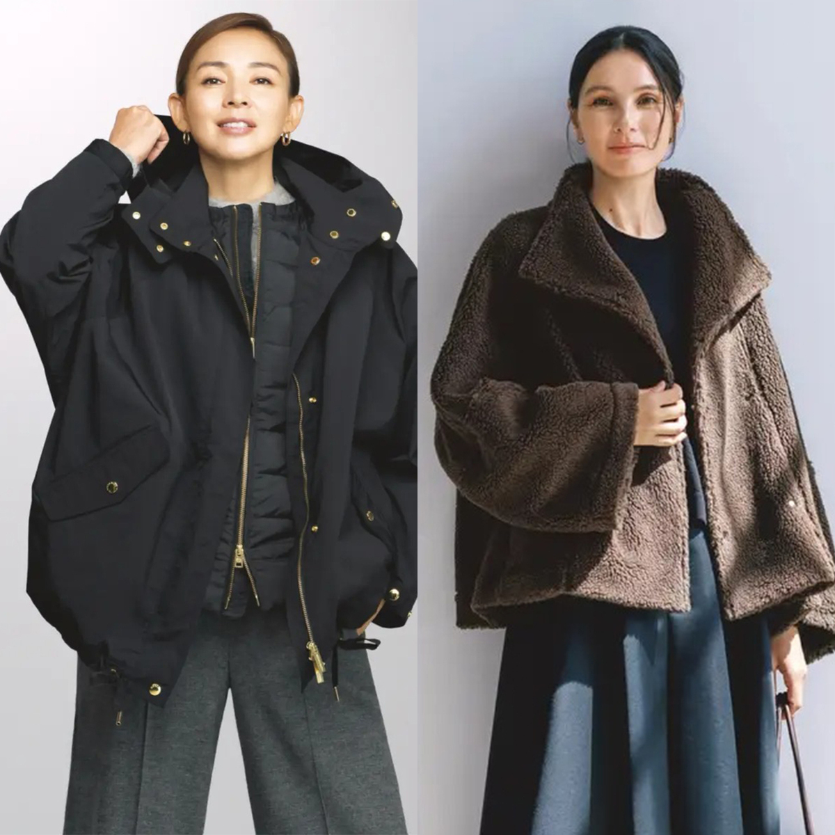 着膨れせずにすっきり見え！寒暖差に重宝するあったかニットやアウターが充実【50代の1週間コーデ】