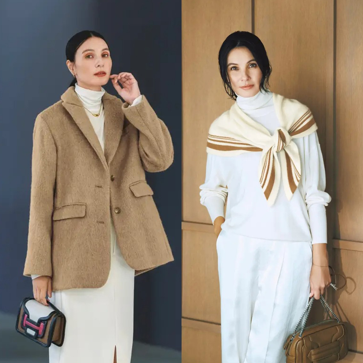 冬から春へ！小物やアウターで朝晩の気温変化にも柔軟に対応【50代の1週間コーデ】