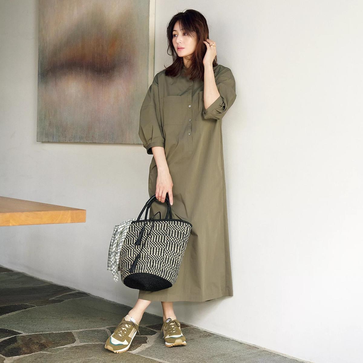 秋まで活躍！「loin.×éclat」のシャツワンピース｜Web eclat（ウェブ