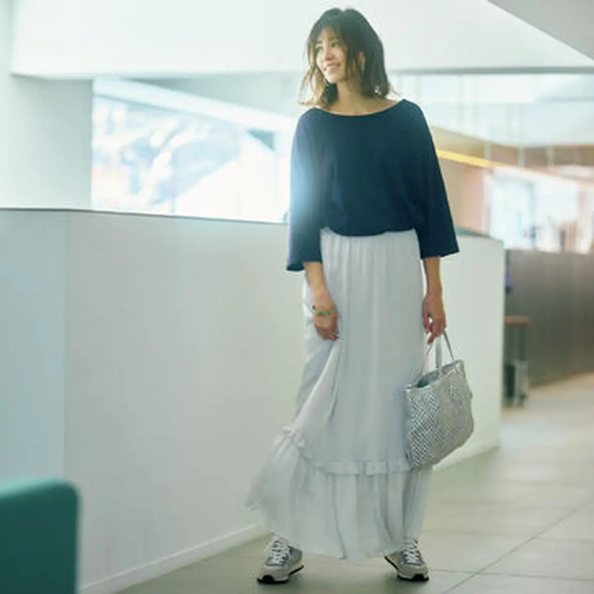 人気スタイリストが提案！大人可愛い「徳原文子×éclat」フリルスカート